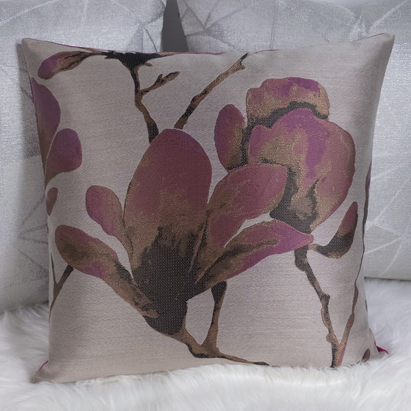 Harlequin "LOTUS in Magnolia Handmade Cushion Cover VELVET Reverse