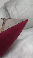 Harlequin "LOTUS in Magnolia Handmade Cushion Cover VELVET Reverse