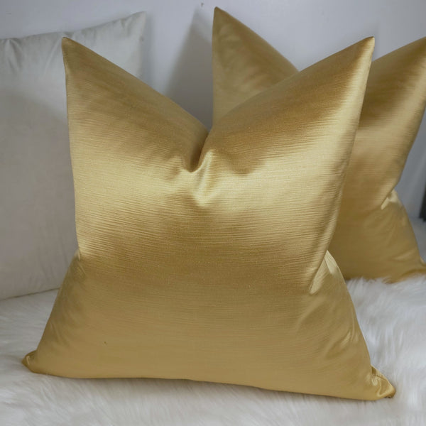 SET OF 2 Pampas Buttermilk Gold Cushion Cover