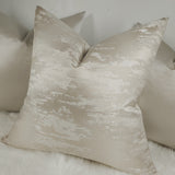 Moonstone Champagne Oyster Cushion Cover Luxurious Textured Satin