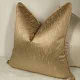 Sienna Self Piped Gold Textured Cushion cover, Elegant home decor