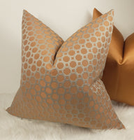 Burnt Orange Honeycomb Cushion Cover – Brassy Bronze Geometric