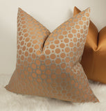 Burnt Orange Honeycomb Cushion Cover – Brassy Bronze Geometric