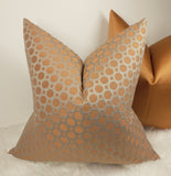 Burnt Orange Honeycomb Cushion Cover – Brassy Bronze Geometric