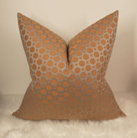 Burnt Orange Honeycomb Cushion Cover – Brassy Bronze Geometric