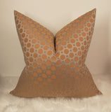 Burnt Orange Honeycomb Cushion Cover – Brassy Bronze Geometric