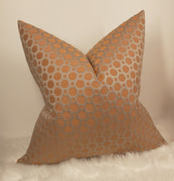 Burnt Orange Honeycomb Cushion Cover – Brassy Bronze Geometric