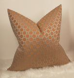 Burnt Orange Honeycomb Cushion Cover – Brassy Bronze Geometric