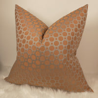 Burnt Orange Honeycomb Cushion Cover – Brassy Bronze Geometric