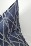 Zodiac Luxury Navy Blue Throw Pillow Cover – Geometric Pattern – Decorative Cushion Cover for Sofa & Bed