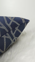 Zodiac Luxury Navy Blue Throw Pillow Cover – Geometric Pattern – Decorative Cushion Cover for Sofa & Bed
