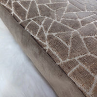Liana In Bronze Metallic sparkle Geometric  Handmade Cushion Cover