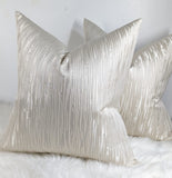 Colby Champagne Cushion Cover Luxurious Textured Satin