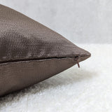 Chocolate Brown Luxury Cushion cover Bold Textured Satin Fabric