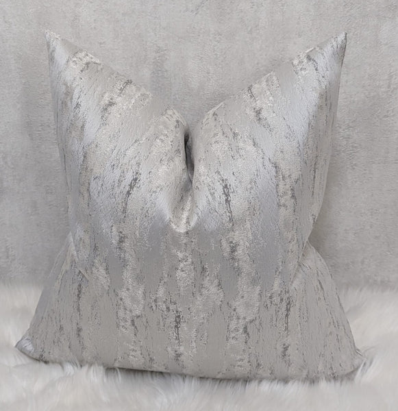 Silver Abstract design Luxury Cushion Cover