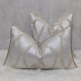 Hestia Ivory & Champagne Diamond Cushion Cover