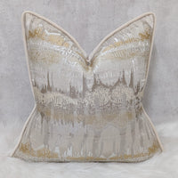 INCA CREAM GOLD PIPED Cushion Cover