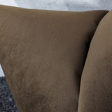 Chocolate brown Cushion Cover in Knitted Velvet Fabric