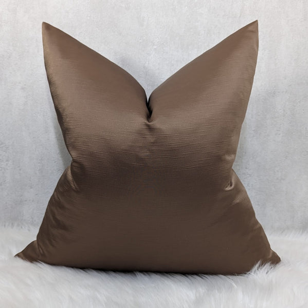 Duchess Copper Bronze Plain Satin Luxury Cushion Cover
