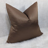 Duchess Copper Bronze Plain Satin Luxury Cushion Cover