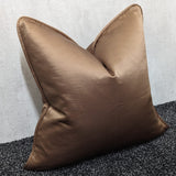 Self Piped Copper Cushion Cover Fabric Handmade Luxury Decor