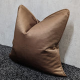 Self Piped Copper Cushion Cover Fabric Handmade Luxury Decor
