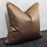 Self Piped Copper Cushion Cover Fabric Handmade Luxury Decor