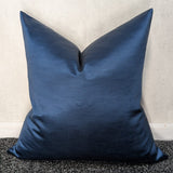 Blue textured Satin Cushion cover in High Quality Cotton Satin Designers Guild Pampas Fabric