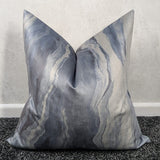 Prestigious Textiles Marble Lava Platinum, Velvet Fabric Handmade Cushion Cover