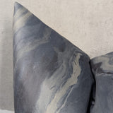 Prestigious Textiles Marble Lava Platinum, Velvet Fabric Handmade Cushion Cover