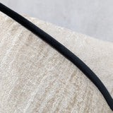 Marka Beige/Natural Piped in Black Handmade Cushion Cover