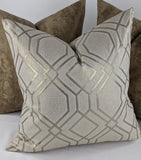 Prestigious Textiles Othello Bronze Gold Handmade Cushion Cover Double Sided