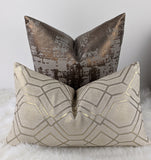 12"x20" Prestigious Textiles Othello Bronze Gold Handmade Cushion Cover Double Sided