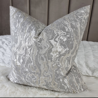 Luxury  Formation Canyon in Silver / Taupe Cushion Cover