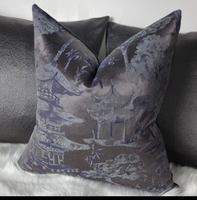 Pagoda Fabric Cushion Cover, Throw Pillow case.