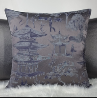 Pagoda Fabric Cushion Cover, Throw Pillow case.