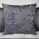 Pagoda Fabric Cushion Cover, Throw Pillow case.