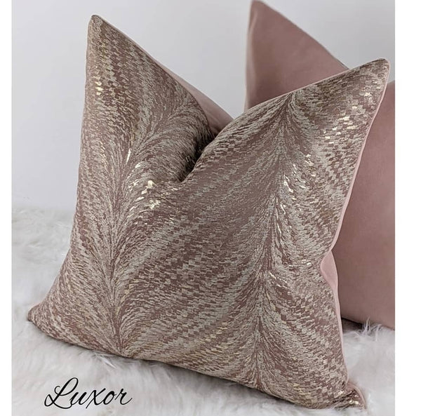 Luxor Pink & Gold Handmade Cushion Cover