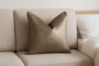 Phoenix Mocha - Brown Piped Cushion Cover