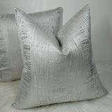 Gorgeous Textured Cushion Cover Luxurious Satin Dove Silver