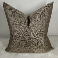 Luxury Art Mosaic Bronze Cushion Cover Brown and Gold