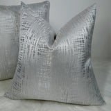 Gorgeous Textured Cushion Cover Luxurious Satin Dove Silver