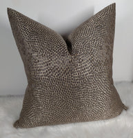 Luxury Art Mosaic Bronze Cushion Cover Brown and Gold