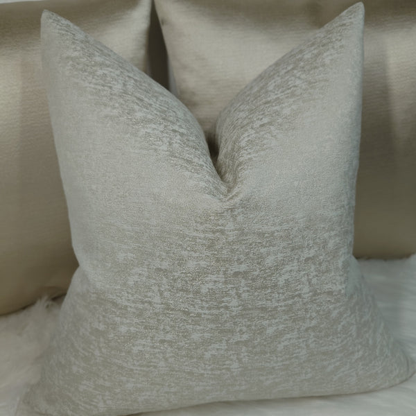 Textured Satin Champagne Cushion cover Fabric, Elegant home decor