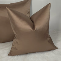 Duchess Copper Bronze Plain Satin Luxury Cushion Cover