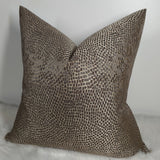 Luxury Art Mosaic Bronze Cushion Cover Brown and Gold