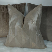 Mystique Stone Metallic Gold Handmade Cushion Cover