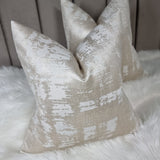 Luminous In Champagne Gold Metallic Shimmer Luxury Cushion Cover