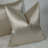 Luxury Satin Cushion cover Champagne Fabric, Elegant home decor