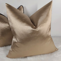 Luxury Satin Cushion cover Champagne Gold Fabric, Elegant home decor